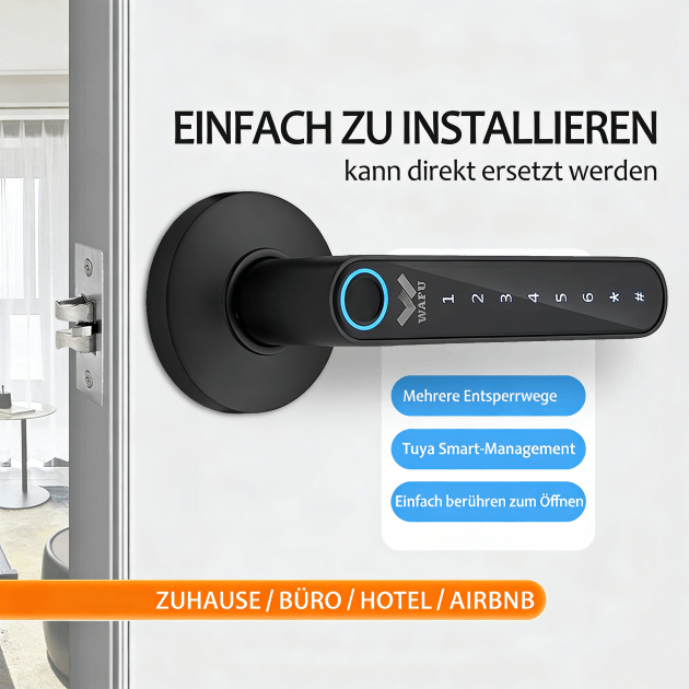 WAFU Smart Lock – einfache Installation, direkter Ersatz für traditionelle Schlösser