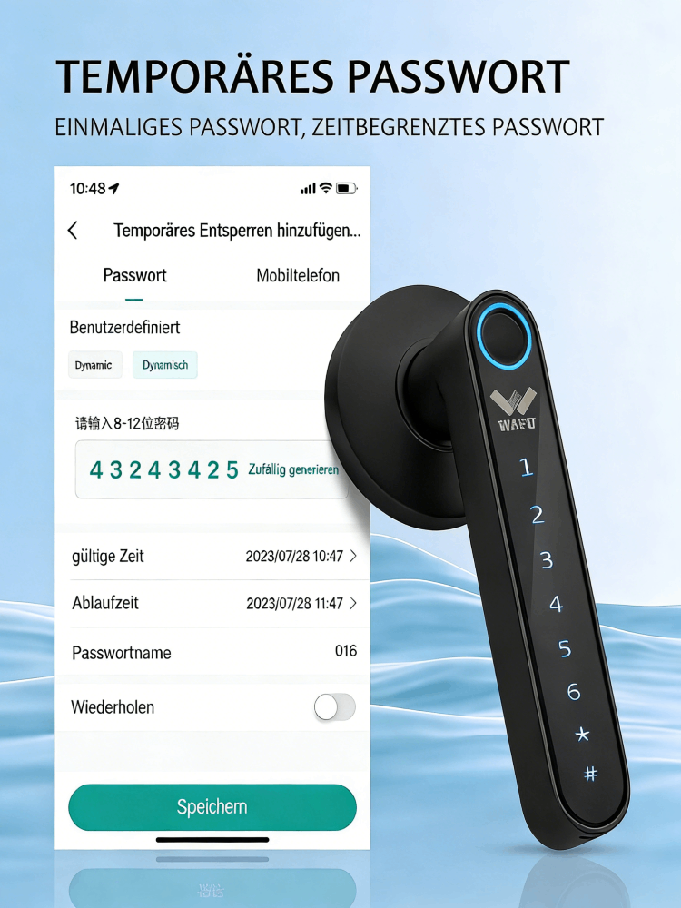 WF‑016 temporäre Passwort‑Einstellung