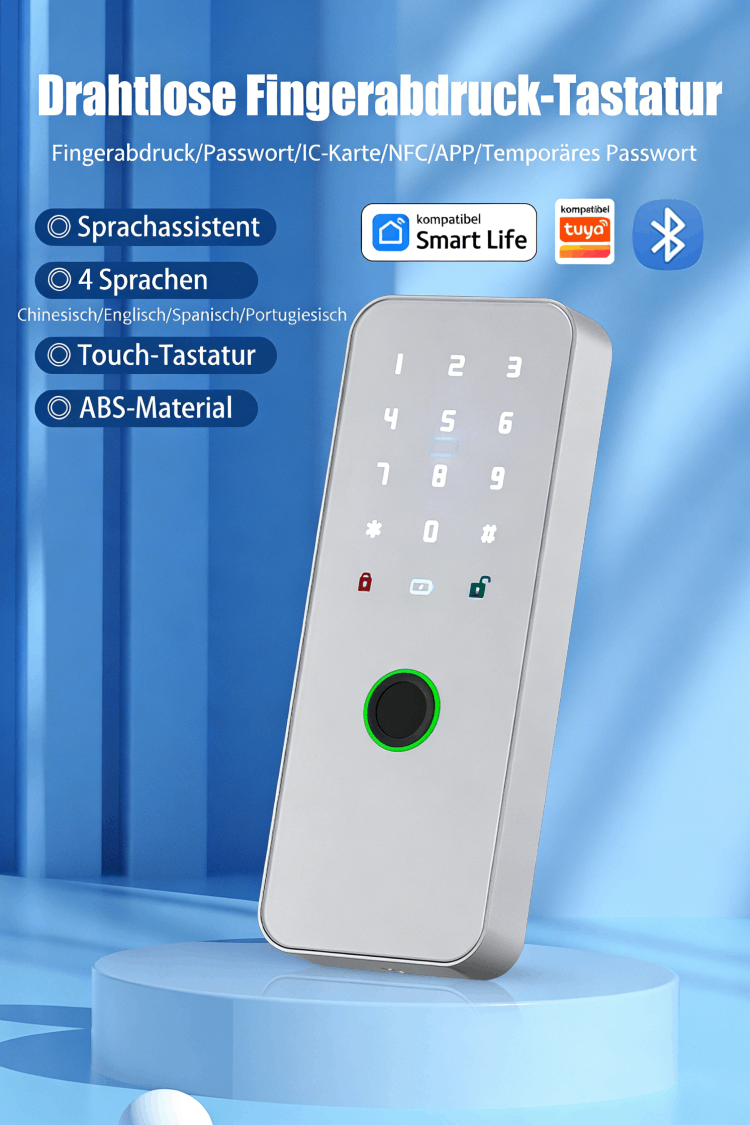 WF‑019 kabellose Fingerabdruck‑Tastatur