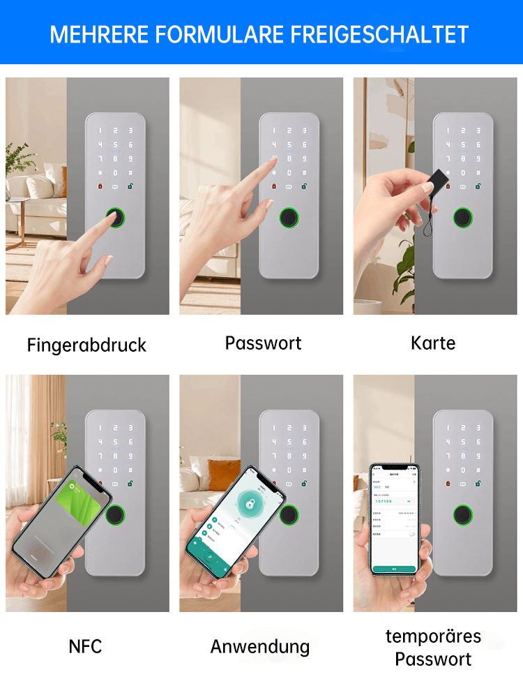 WF‑019 sechs Entriegelungsmethoden