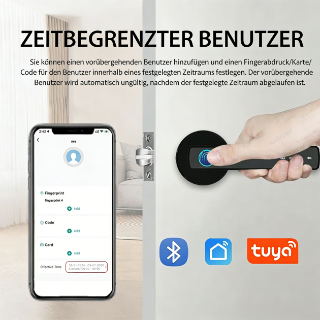 WF‑F6 zeitlich begrenzte Fingerabdruck/Karten/Passwort‑Nutzer