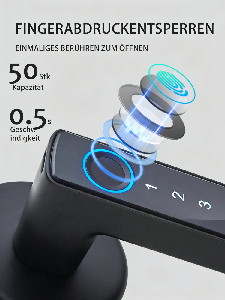 WF‑F6 Fingerabdruck – 50 Stück, 0,5 s Entriegelung