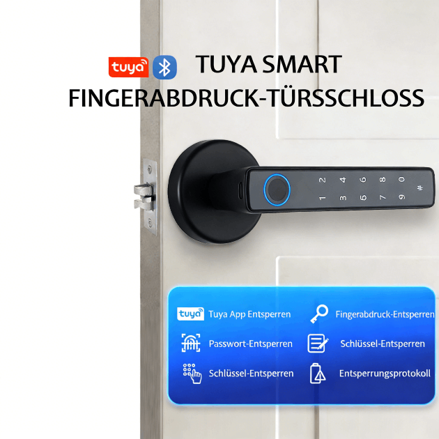 WF‑F8 Tuya Fingerabdruckschloss – fünf Funktionen