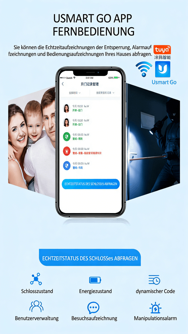 WF‑MY4 App Echtzeit‑Protokolle & Fernsteuerung