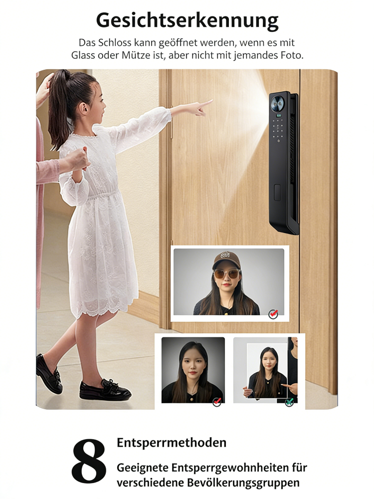 WF‑MY6 Anti‑Foto Gesichtserkennung – erkennt Hut & Brille