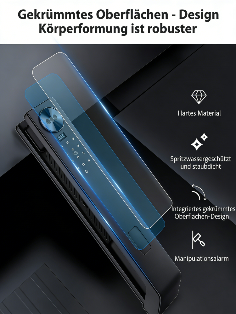 WF‑MY6 gebogenes Unibody – Anti‑Sabotage & Staubschutz