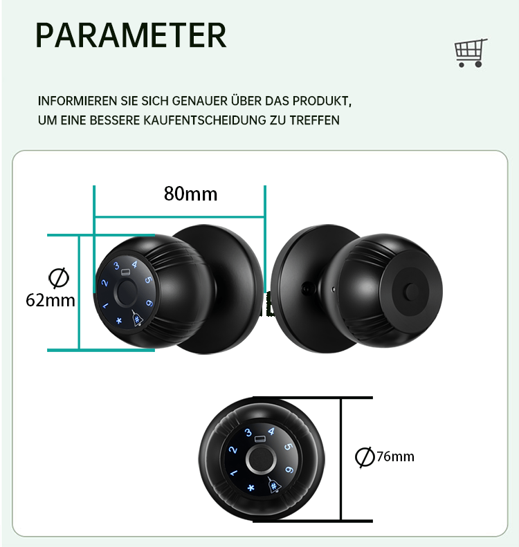 WF‑Q7 Schlosskörper Durchmesser 76 mm