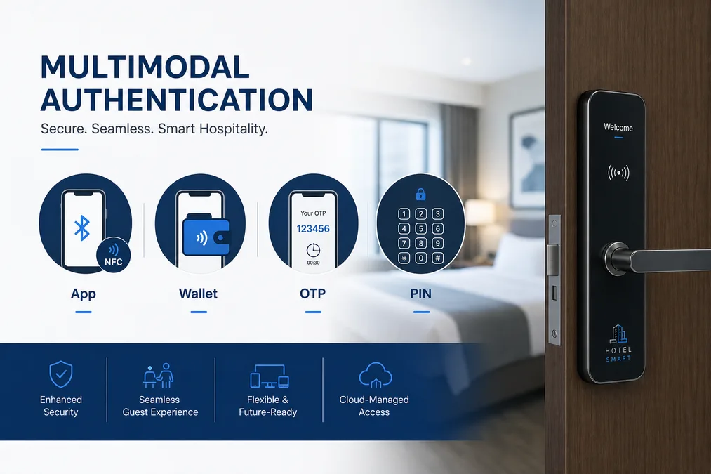 Multifaktor-Authentifizierung: Hotel-App, dynamisches Passwort, Smartcard und PIN